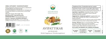 Avipattikar - 60 gélules végétales 2