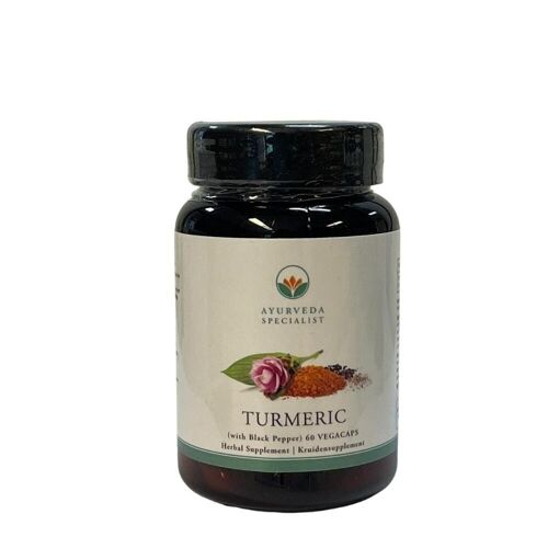 Turmeric black pepper capsules - 60 vegacaps