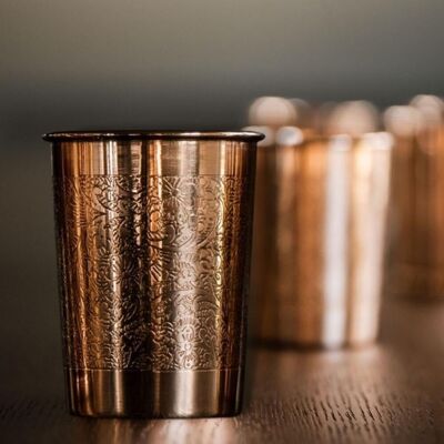 Full Engraved Glass Copper