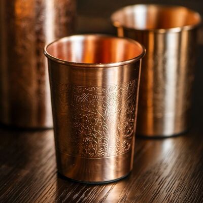 Full Engraved Glass Copper