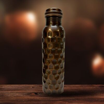 Botella de agua de cobre puro Diamond Antique- 1 litro