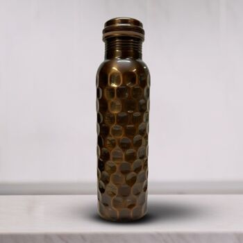 Bouteille d'eau en cuivre pur Diamond Antique - 1 litre 3