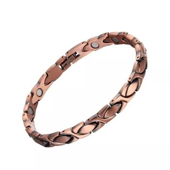 Bracelet magnétique de luxe en cuivre - 0,7 cm 3