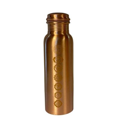 Wasserflasche aus reinem Kupfer 7 Chakren - 750 ml