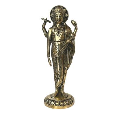 Statue Dhanvantari (Dieu de l'Ayurveda) - Laiton