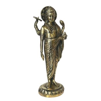 Statue Dhanvantari (Dieu de l'Ayurveda) - Laiton 4