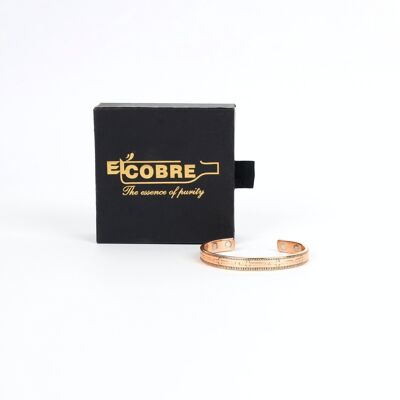 Bracelet magnétique en cuivre pur avec boîte-cadeau (Design 30)