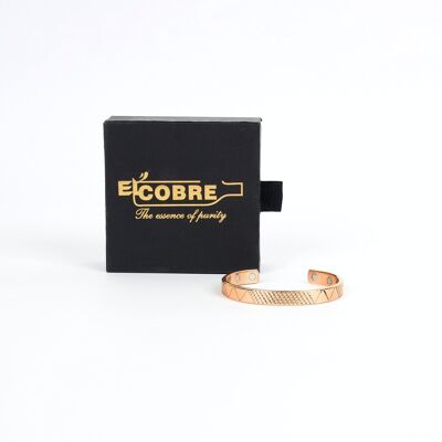 Bracelet magnétique en cuivre pur avec boîte-cadeau (Design 29)