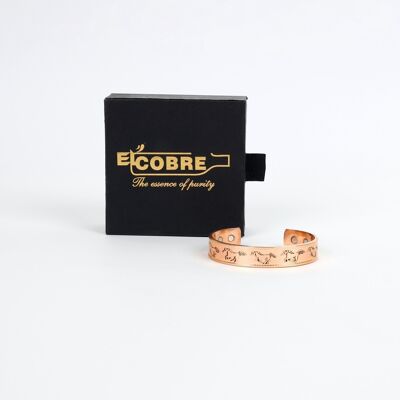Bracelet magnétique en cuivre pur avec boîte-cadeau (Design 28)