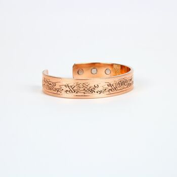 Bracelet magnétique en cuivre pur avec boîte-cadeau (Design 27) 3