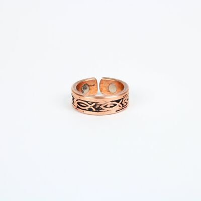 Pure Copper Ring with Magnet (Design 5)