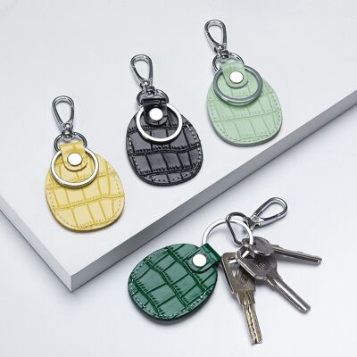 Mini Type Teardrop-Shaped Protective Cover Keychain