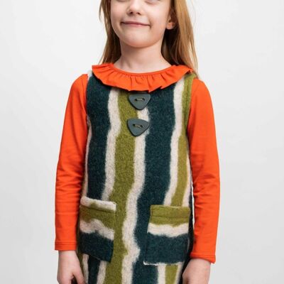 Girl's green wool DRESS - WILLFORD