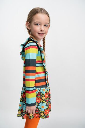 ROBE fille rayures fleuries multicolores - DUNBEATH 2
