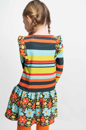 ROBE fille rayures fleuries multicolores - DUNBEATH 3
