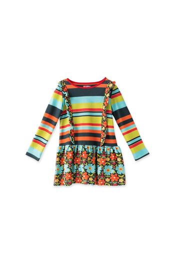 ROBE fille rayures fleuries multicolores - DUNBEATH 4