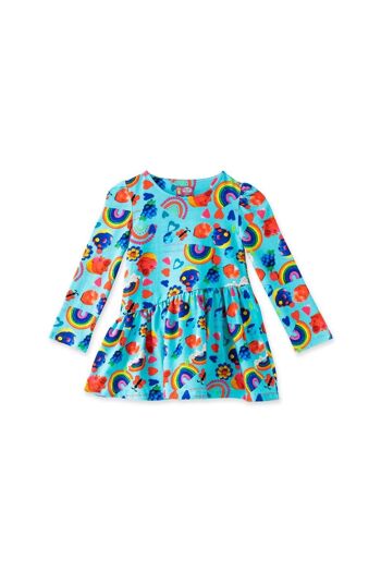 ROBE fille en coton bleu - EDIM 4