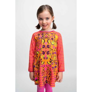 ROBE fille coton fleurs orange - HAWICK