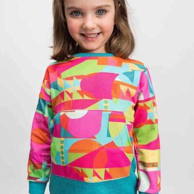 LONG SWEATSHIRT for girl multicolored cotton - KIRKWALL