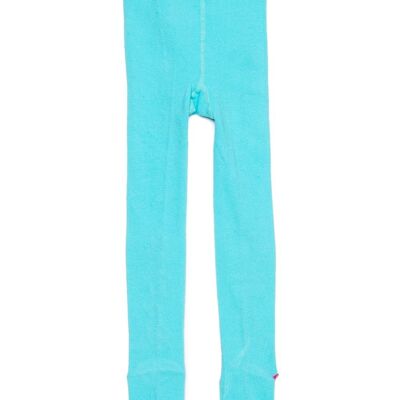 TIGHTS for girl blue cotton - MCCOLL TURQUOISE