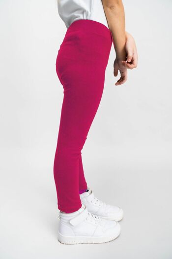 LEGGINGS fille coton fuchsia - BETH FUCSIA 2