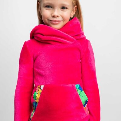 SUDADERA LARGA niña rosa fucsia - BOOTHBAY