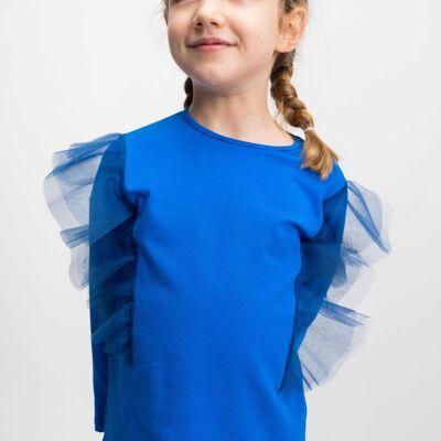 TUNIC girl cotton - BLUE BORDERS