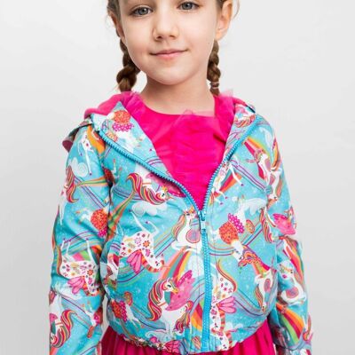 JACKET niña azul unicornio - CAIRNYAN