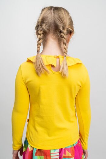 T-SHIRT fille coton - DAHILL JAUNE 3