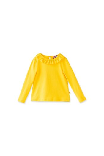 T-SHIRT fille coton - DAHILL JAUNE 4