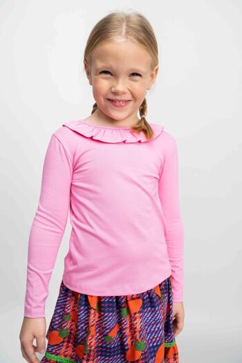 T-SHIRT fille coton - DAHILL ROSA 1