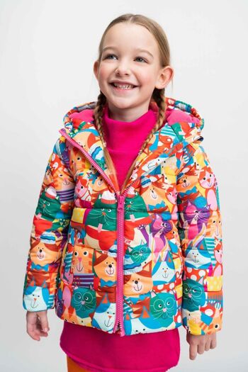 ANORAK fille chats multicolores - DEBYSIDE 1
