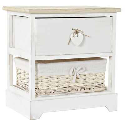 PAULOWNIA WICKER DRAWER 40X29X42,5 WHITE DC185631