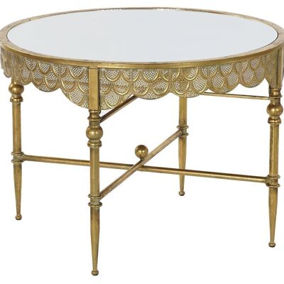 SIDE TABLE METAL MIRROR 61X61X45 COPPER LD192177