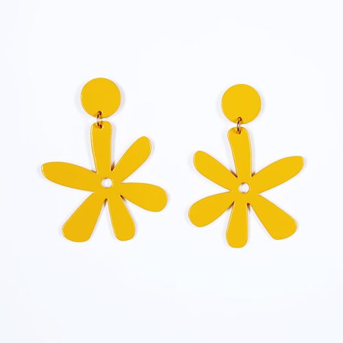 Boucles d'Oreilles AVRIL XL Jaune