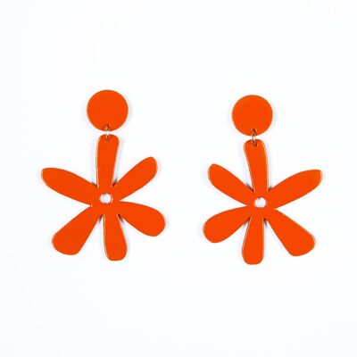 AVRIL XL Fluo Orange Earrings