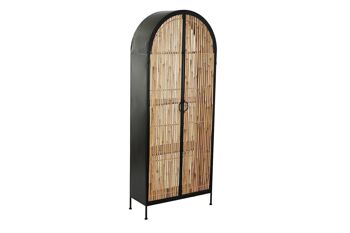 VITRINE ROTIN METAL 61X26X150,3 NATUREL LD196051 1