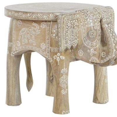 TABLE D'APPOINT MANGUE 48X35.5X36.8 ÉLÉPHANT LD205727