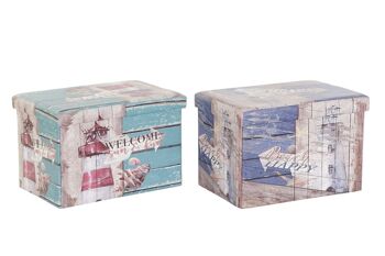 BOÎTE PLIANTE EN CARTON PU 59X40X40 2 ASSORTIMENTS. LM203845 1