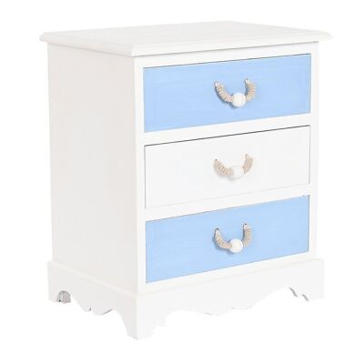 TABLE DE NUIT MDF CORDE 50X35X58 BLEU CIEL LM204051