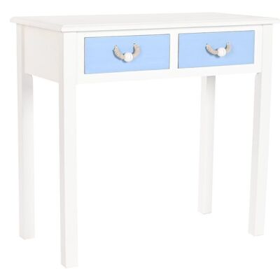 CONSOLE EN CORDE MDF 80X40X75 BLEU CIEL LM204055