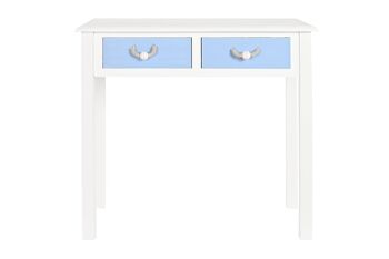 CONSOLE EN CORDE MDF 80X40X75 BLEU CIEL LM204055 5