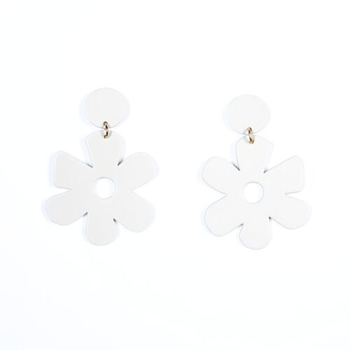 Boucles d'Oreilles CAPUCINE XL BLANC