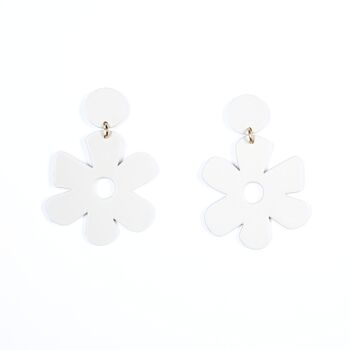 Boucles d'Oreilles CAPUCINE XL BLANC 1