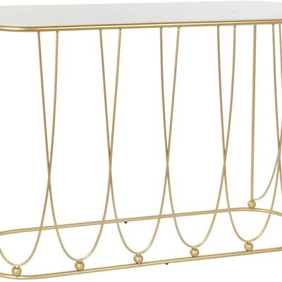 METAL MARBLE CONSOLE 115X35X78 GOLDEN MB163183
