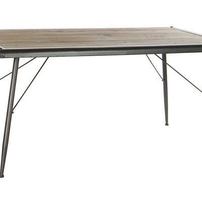 TAVOLO PRANZO ABETE METALLO 161X90X75 NERO MB171206