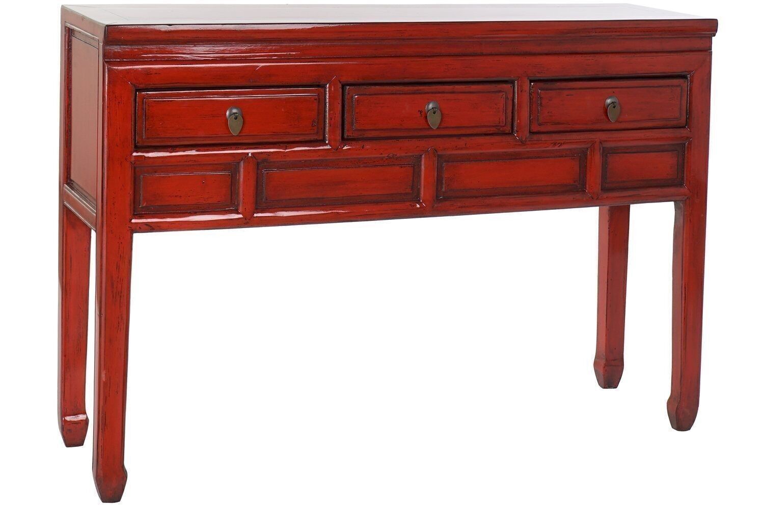 CONSOLLE OLMO METALLO 128X30X88 ROSSO MB171599