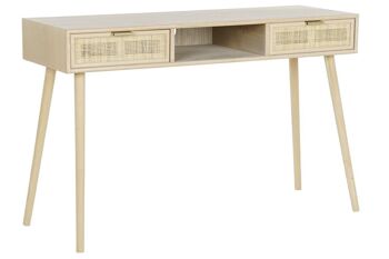 PAULOWNIA CONSOLE MDF 120X42,5X78 GRILLE NATURELLE MB171766 1