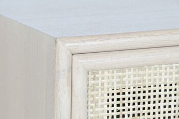 PAULOWNIA CONSOLE MDF 120X42,5X78 GRILLE NATURELLE MB171766 4