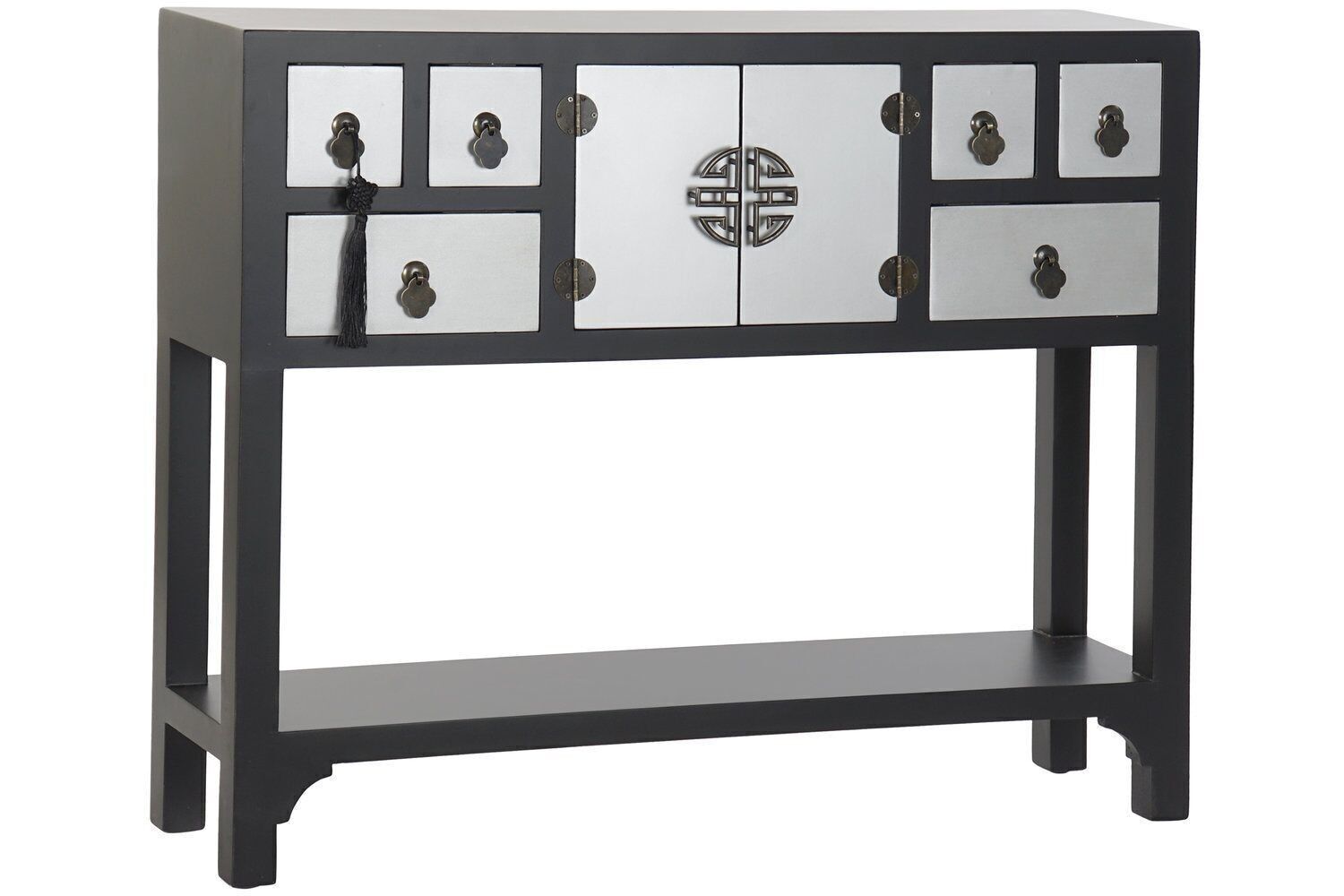 CONSOLLE ABETE MDF 95X24X79 NERO ORIENTALE MB173728